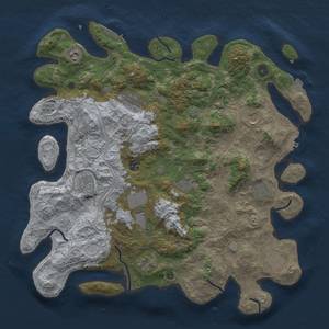 Thumbnail Rust Map: Procedural Map, Size: 4300, Seed: 572689404, 19 Monuments