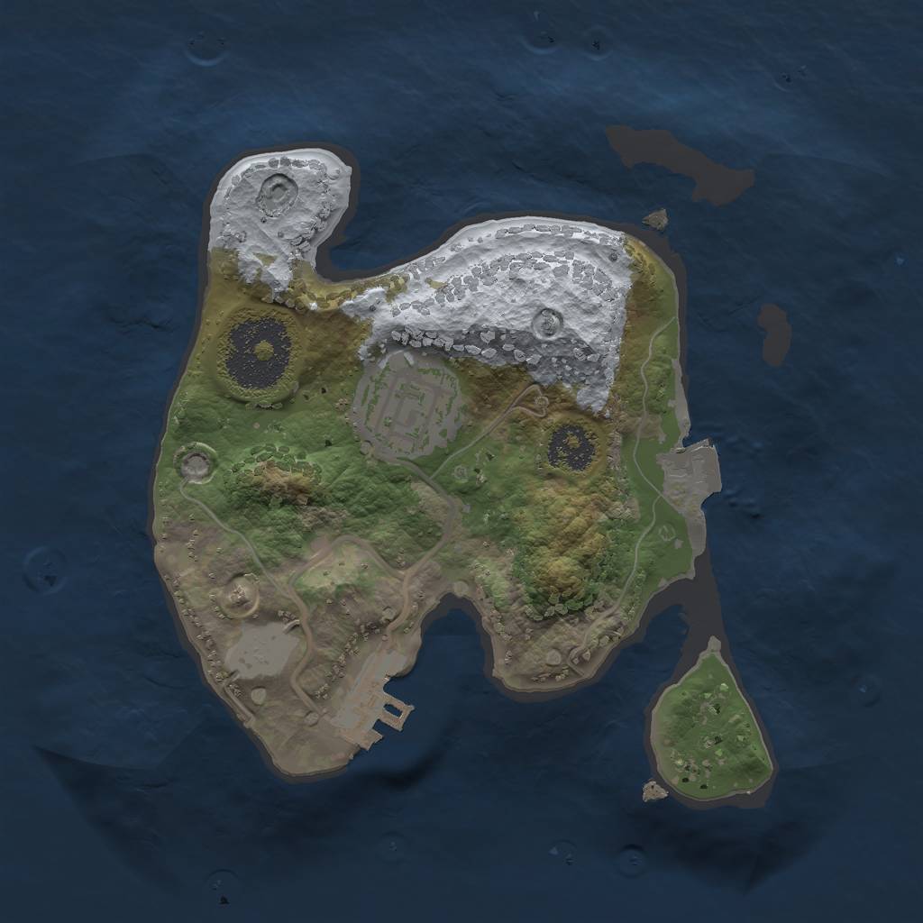 Rust Map: Procedural Map, Size: 2000, Seed: 806527285, 5 Monuments