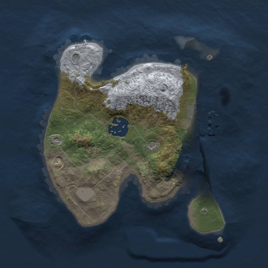 Rust Map: Procedural Map, Size: 2000, Seed: 806527285, 4 Monuments