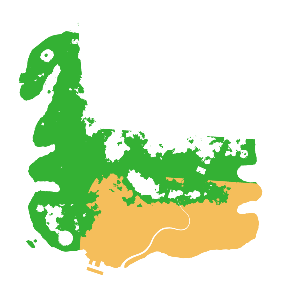 Biome Rust Map: Procedural Map, Size: 3500, Seed: 77332555