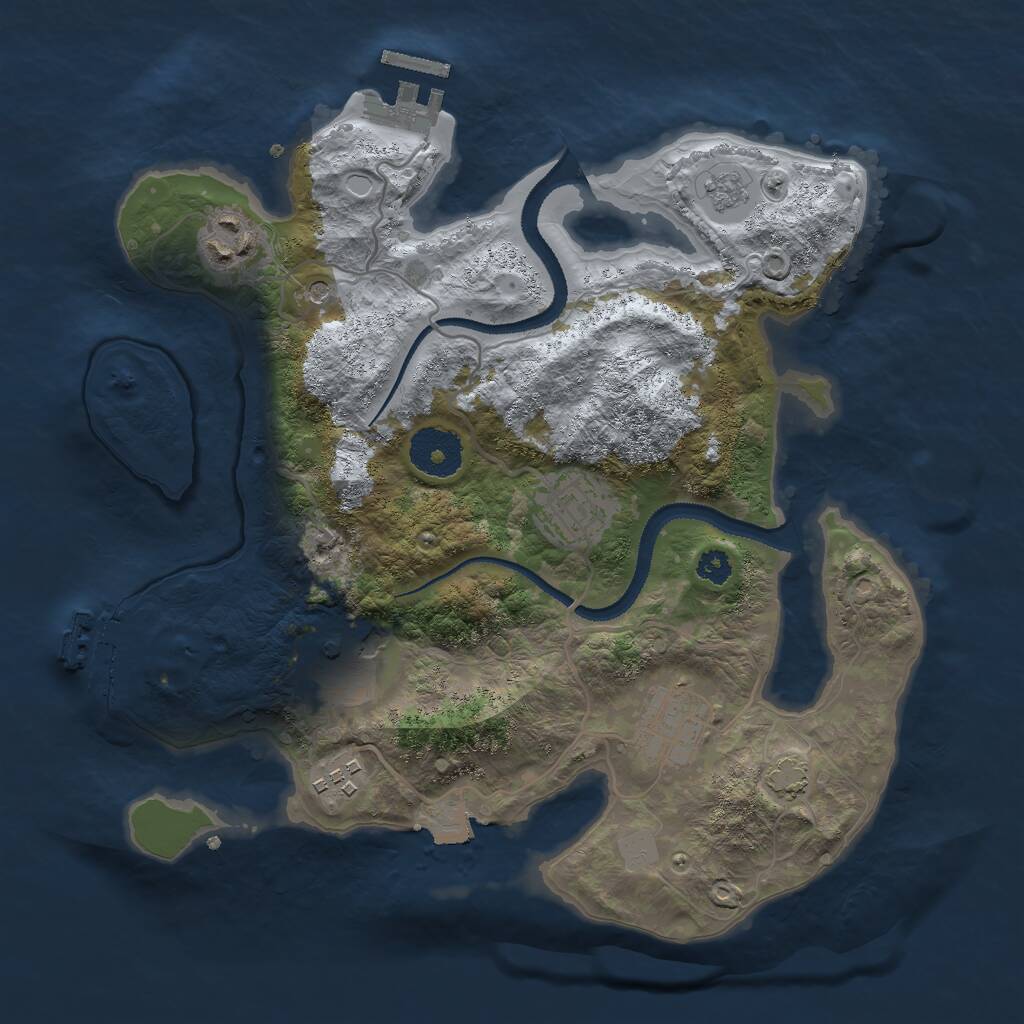 Rust Map: Procedural Map, Size: 3000, Seed: 24011808, 11 Monuments
