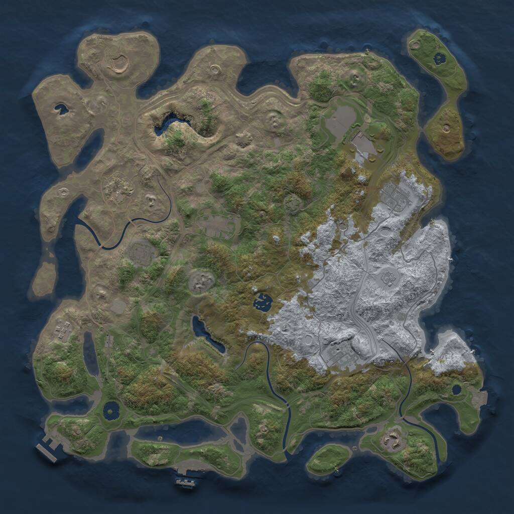 Rust Map: Procedural Map, Size: 4250, Seed: 1632335184, 16 Monuments