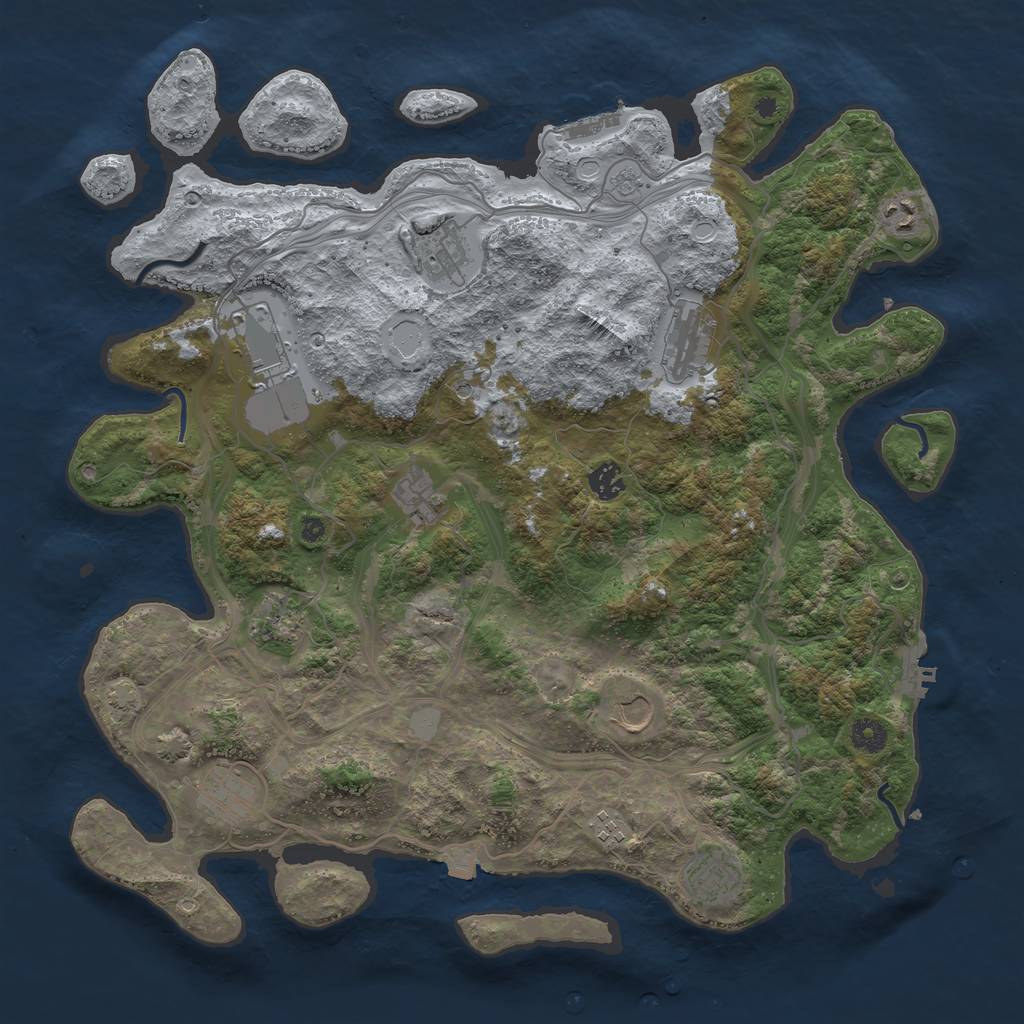 Rust Map: Procedural Map, Size: 4250, Seed: 115742, 19 Monuments