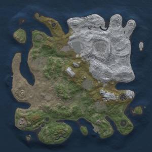 Thumbnail Rust Map: Procedural Map, Size: 3500, Seed: 14967332, 15 Monuments