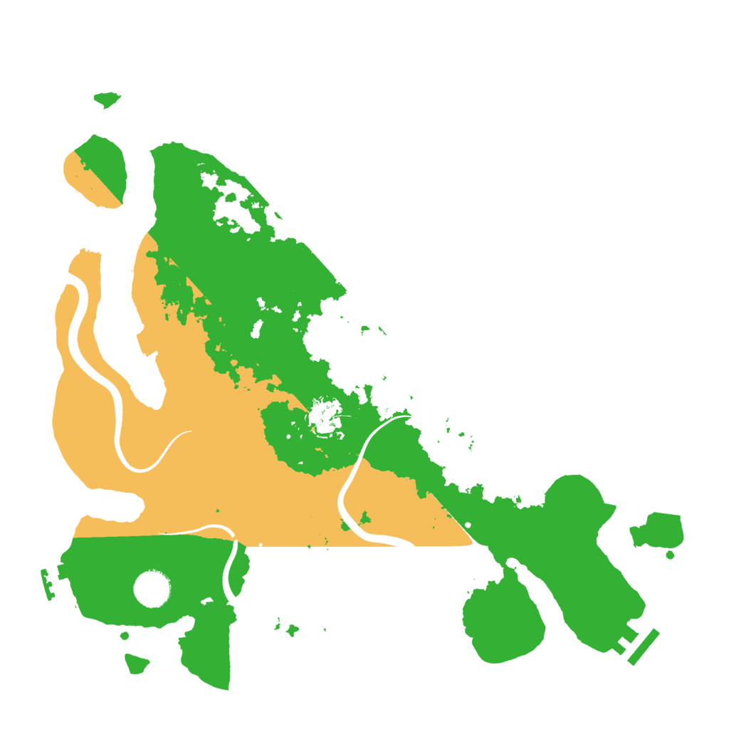 Biome Rust Map: Procedural Map, Size: 3500, Seed: 14967332