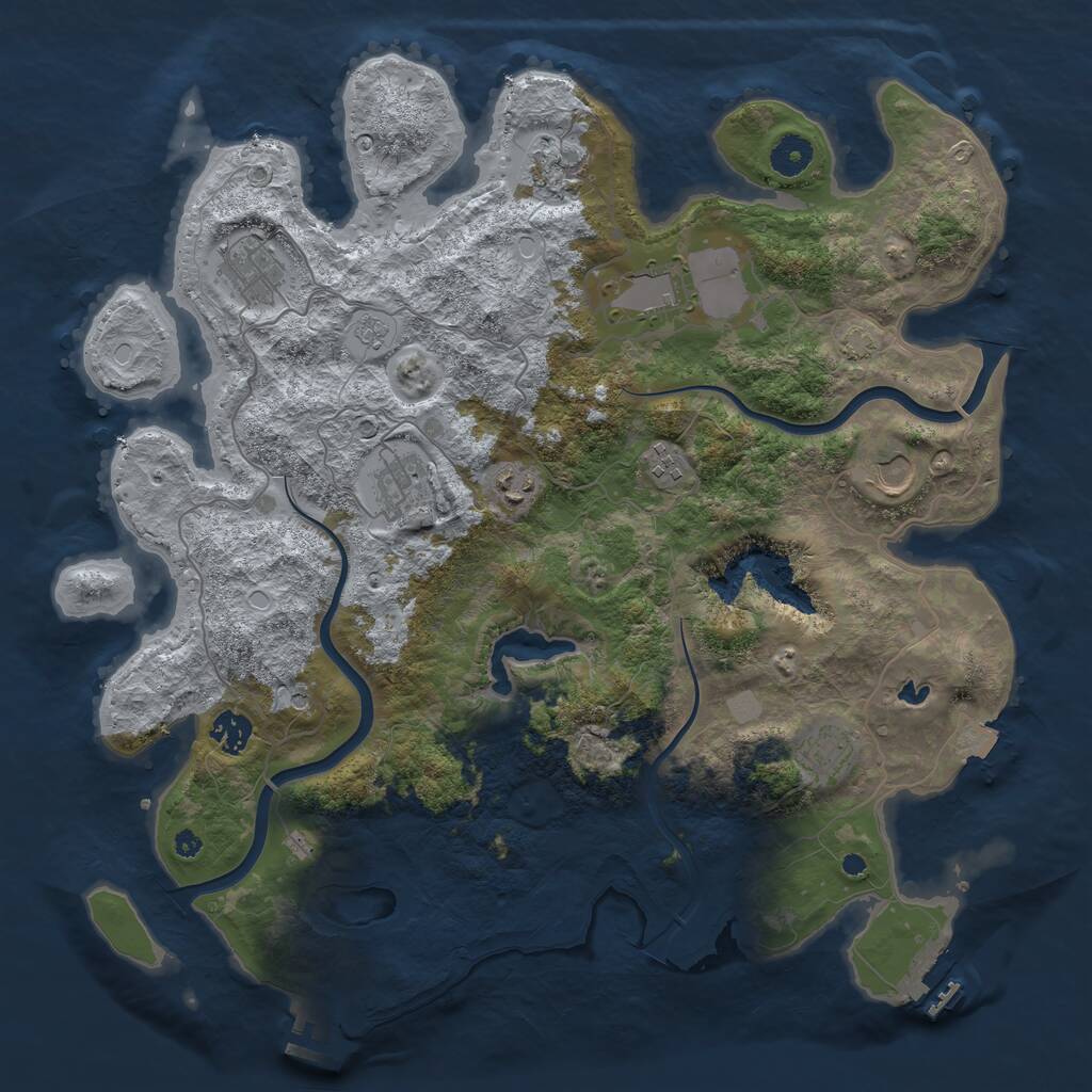 Rust Map: Procedural Map, Size: 4000, Seed: 95718184, 15 Monuments