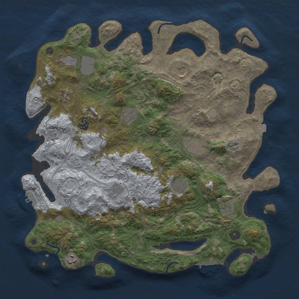 Rust Map: Procedural Map, Size: 4250, Seed: 4042024, 19 Monuments