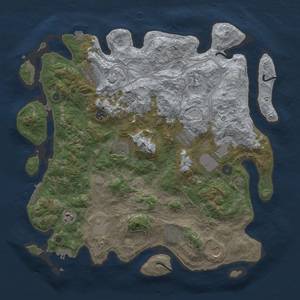 Thumbnail Rust Map: Procedural Map, Size: 4250, Seed: 2147483338, 19 Monuments