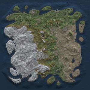 Thumbnail Rust Map: Procedural Map, Size: 4500, Seed: 41685529, 19 Monuments