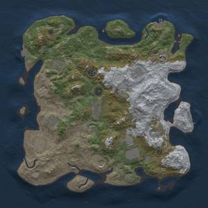 Thumbnail Rust Map: Procedural Map, Size: 3850, Seed: 95500238, 19 Monuments