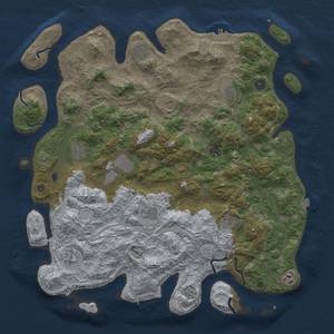 Thumbnail Rust Map: Procedural Map, Size: 4550, Seed: 95593457, 19 Monuments