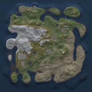 Thumbnail Rust Map: Procedural Map, Size: 3500, Seed: 381331700, 16 Monuments