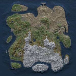 Thumbnail Rust Map: Procedural Map, Size: 3750, Seed: 31996338, 13 Monuments