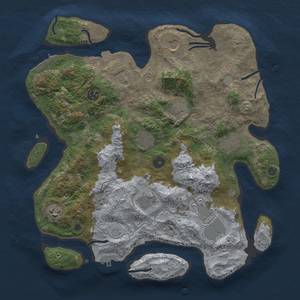 Thumbnail Rust Map: Procedural Map, Size: 3750, Seed: 31996338, 17 Monuments