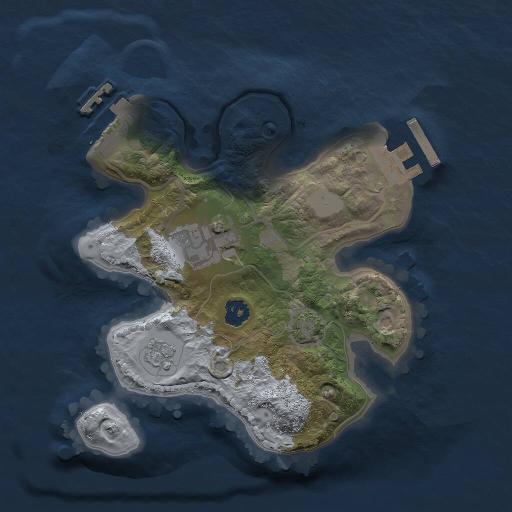 Rust Map: Procedural Map, Size: 1990, Seed: 3242421, 6 Monuments