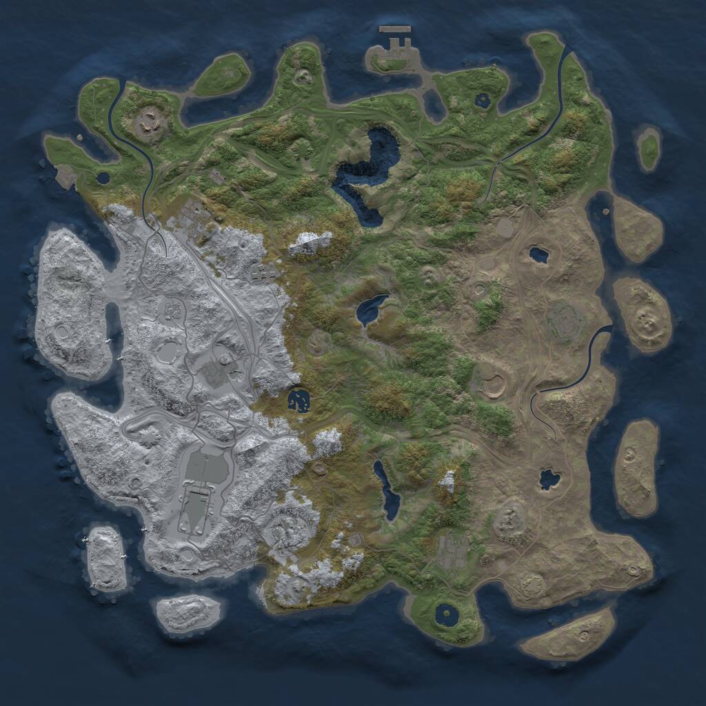Rust Map: Procedural Map, Size: 4500, Seed: 78852013, 15 Monuments