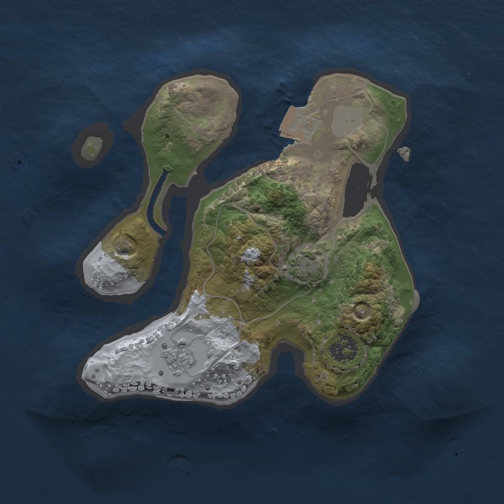 Rust Map: Procedural Map, Size: 1800, Seed: 565879639, 5 Monuments