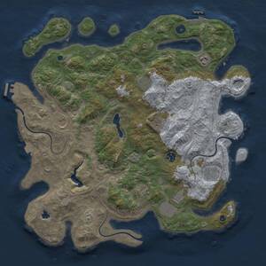 Thumbnail Rust Map: Procedural Map, Size: 4250, Seed: 2020375487, 15 Monuments