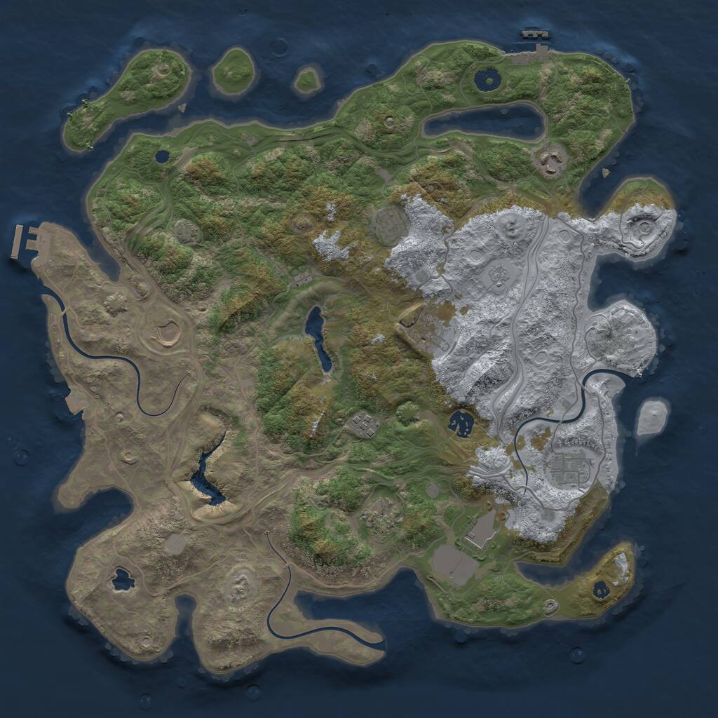 Rust Map: Procedural Map, Size: 4250, Seed: 2020375487, 15 Monuments