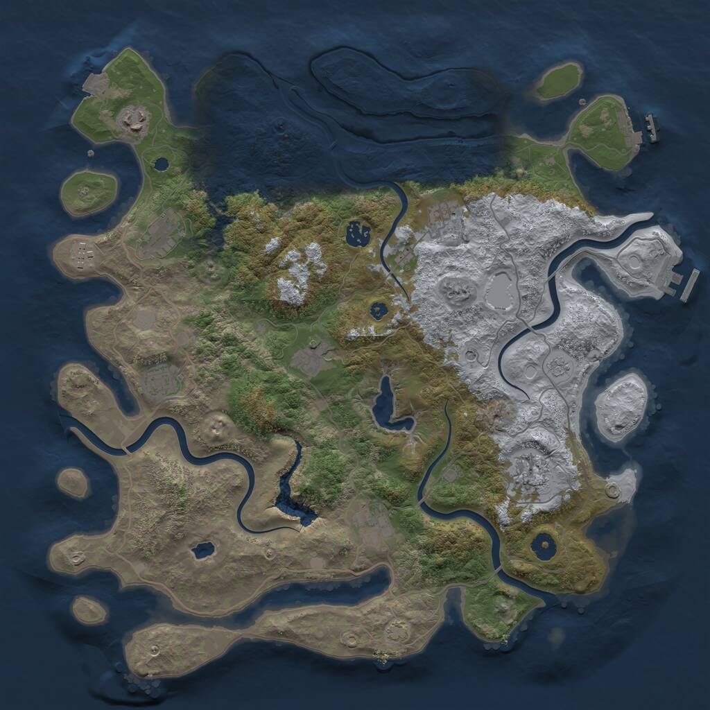 Rust Map: Procedural Map, Size: 4150, Seed: 859071103, 15 Monuments