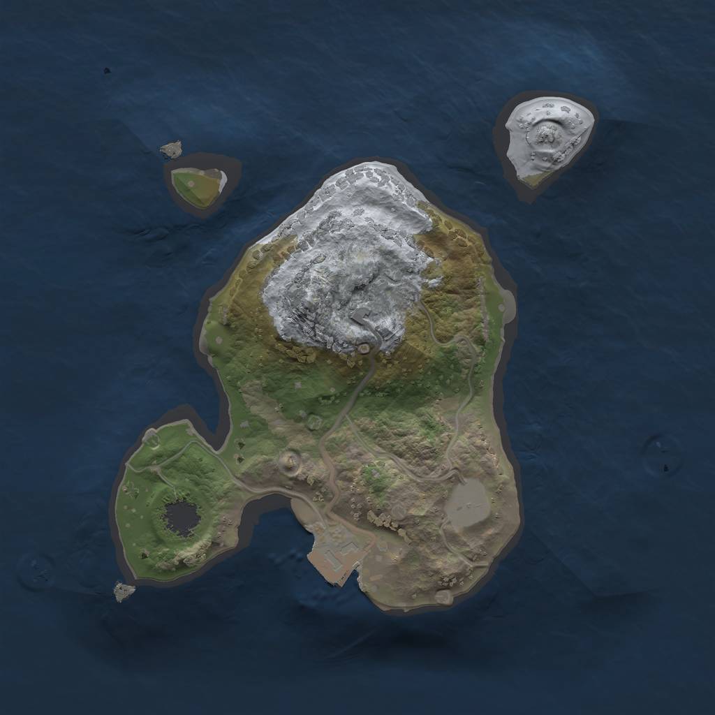 Rust Map: Procedural Map, Size: 1785, Seed: 1, 3 Monuments