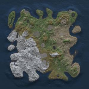 Thumbnail Rust Map: Procedural Map, Size: 3500, Seed: 792607791, 15 Monuments