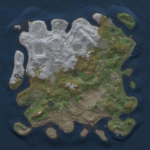 Thumbnail Rust Map: Procedural Map, Size: 3750, Seed: 420241, 17 Monuments