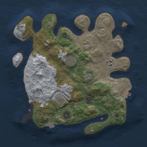 Thumbnail Rust Map: Procedural Map, Size: 3000, Seed: 2008413911, 13 Monuments