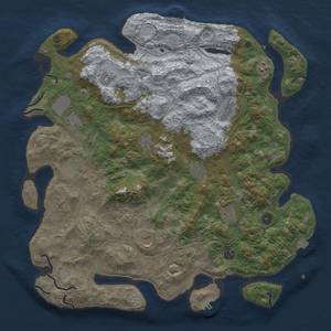 Thumbnail Rust Map: Procedural Map, Size: 4500, Seed: 348708950, 19 Monuments