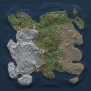 Thumbnail Rust Map: Procedural Map, Size: 3500, Seed: 106486303, 16 Monuments