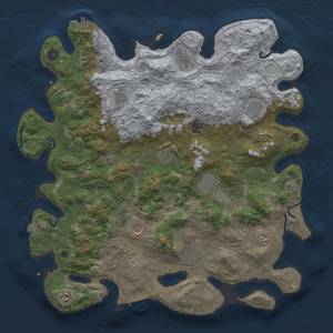 Thumbnail Rust Map: Procedural Map, Size: 4500, Seed: 853845345, 19 Monuments