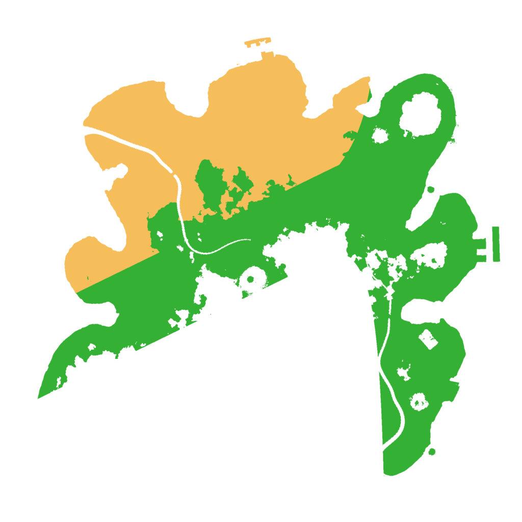Biome Rust Map: Procedural Map, Size: 3000, Seed: 13496