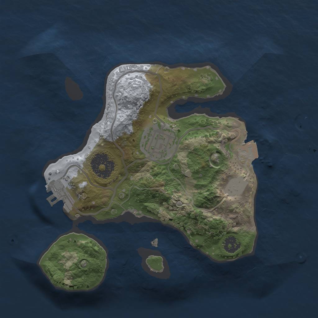 Rust Map: Procedural Map, Size: 2000, Seed: 456786456, 5 Monuments