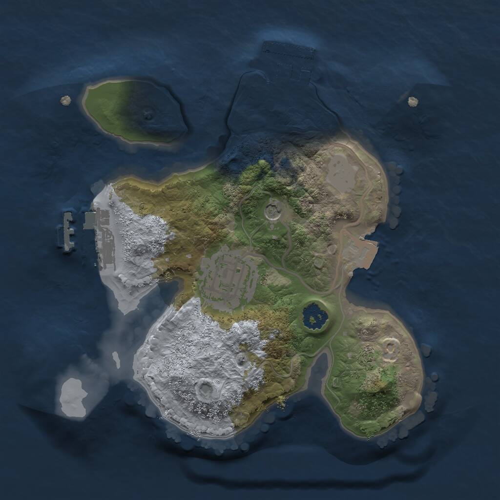 Rust Map: Procedural Map, Size: 2000, Seed: 5548, 5 Monuments