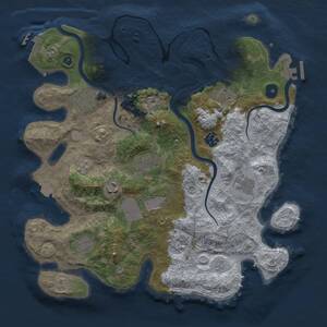 Thumbnail Rust Map: Procedural Map, Size: 3600, Seed: 138, 16 Monuments