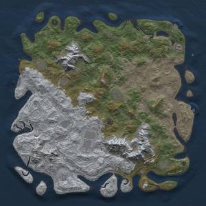 Thumbnail Rust Map: Procedural Map, Size: 5000, Seed: 12686389, 19 Monuments