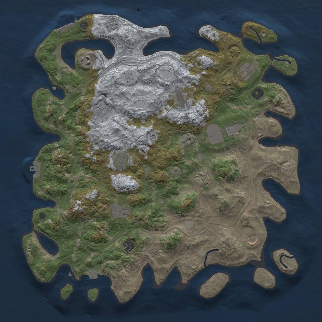 Rust Map: Procedural Map, Size: 4250, Seed: 132989827, 19 Monuments