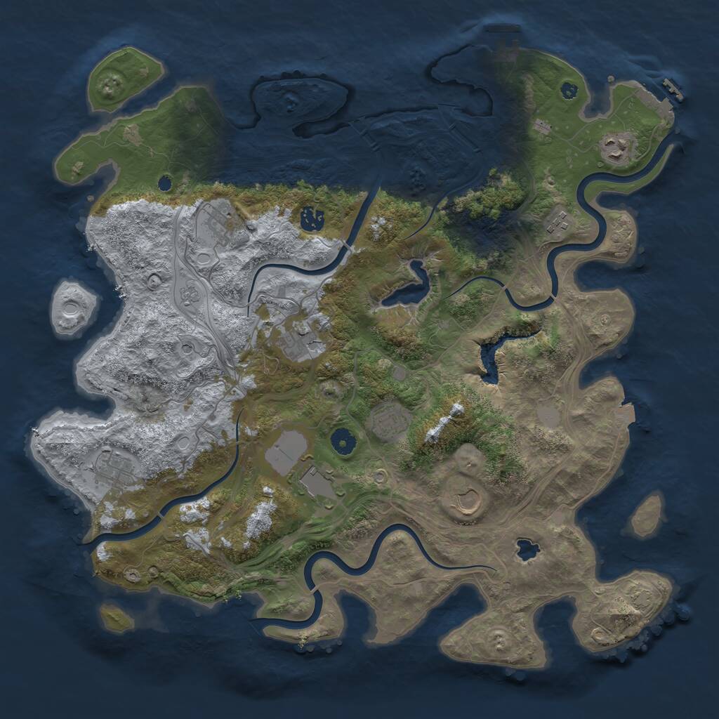 Rust Map: Procedural Map, Size: 4250, Seed: 703369416, 15 Monuments