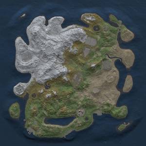 Thumbnail Rust Map: Procedural Map, Size: 3500, Seed: 2114670, 15 Monuments