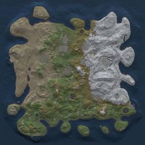 Thumbnail Rust Map: Procedural Map, Size: 4000, Seed: 1311538997, 19 Monuments