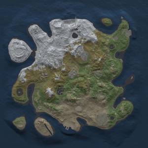 Thumbnail Rust Map: Procedural Map, Size: 3000, Seed: 2072880461, 13 Monuments