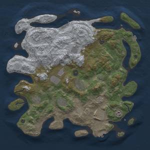 Thumbnail Rust Map: Procedural Map, Size: 4000, Seed: 407200043, 18 Monuments
