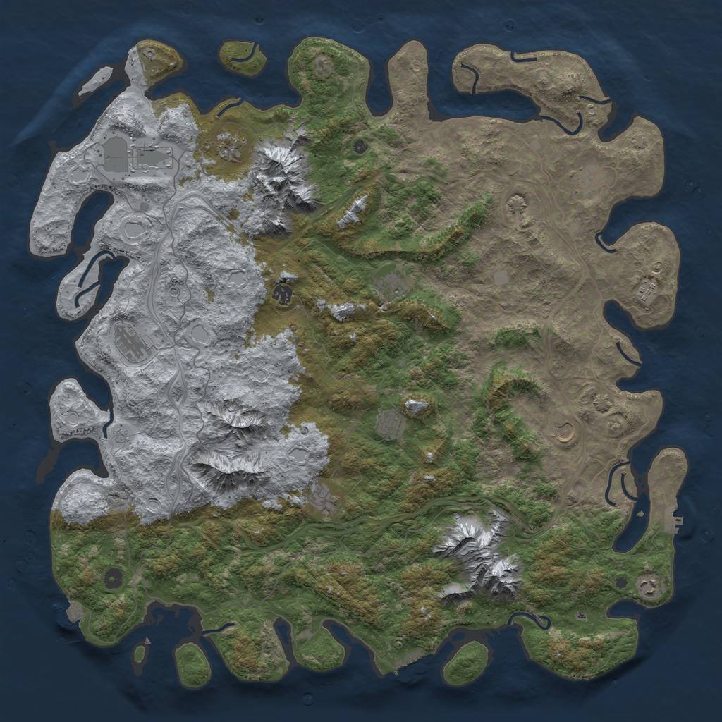 Rust Map: Procedural Map, Size: 5500, Seed: 1859997877, 19 Monuments