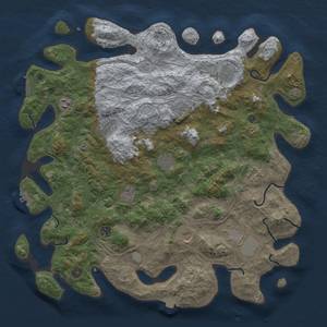 Thumbnail Rust Map: Procedural Map, Size: 4500, Seed: 1826939572, 19 Monuments