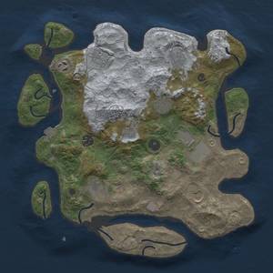 Thumbnail Rust Map: Procedural Map, Size: 3500, Seed: 86069283, 15 Monuments