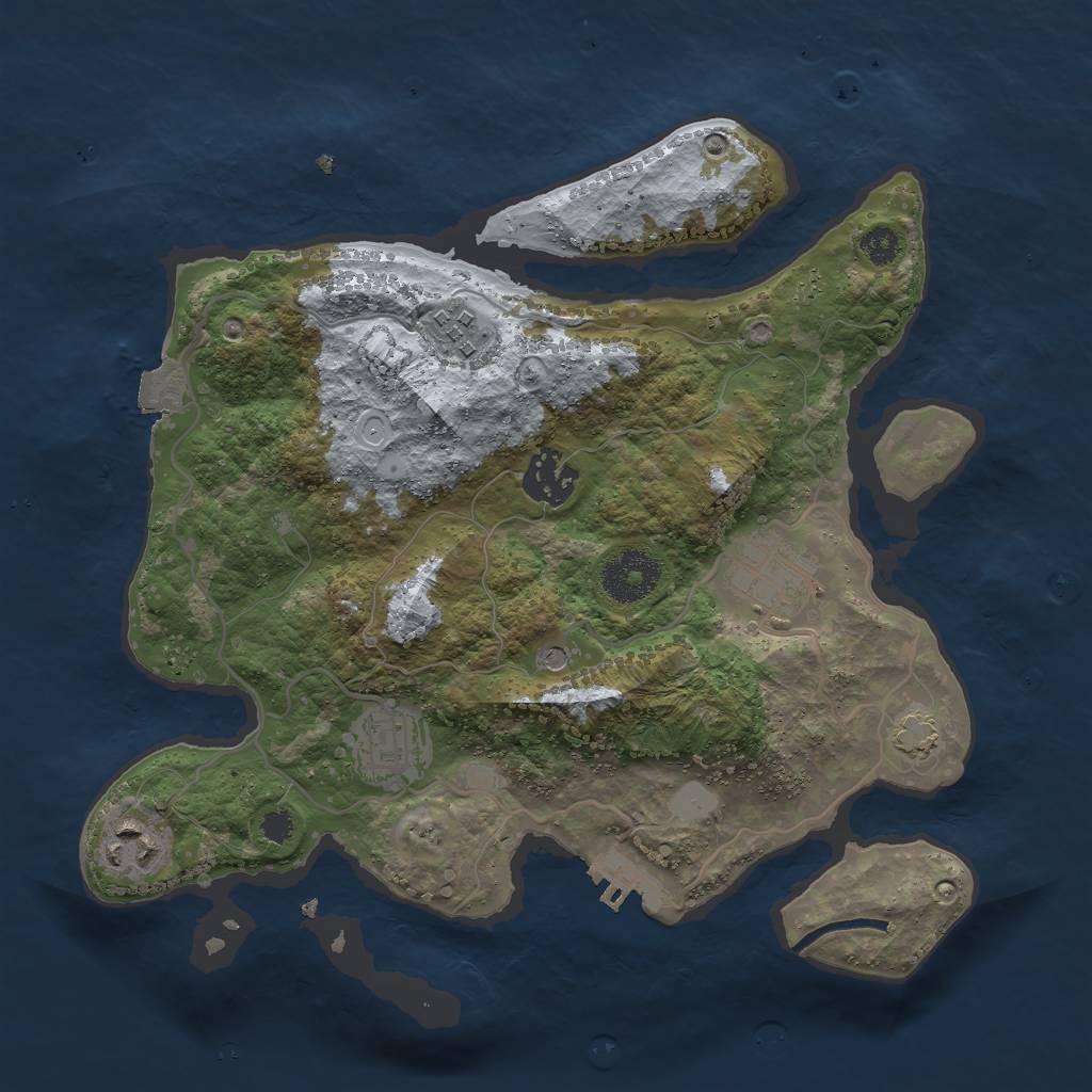 Rust Map: Procedural Map, Size: 3000, Seed: 31203, 11 Monuments