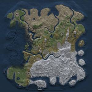 Thumbnail Rust Map: Procedural Map, Size: 4200, Seed: 148866229, 16 Monuments