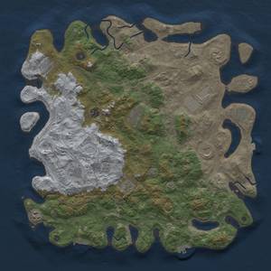 Thumbnail Rust Map: Procedural Map, Size: 4500, Seed: 151134597, 19 Monuments