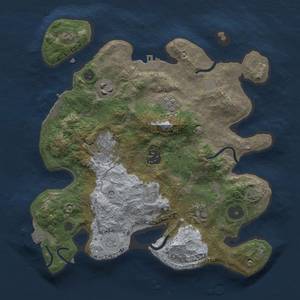 Thumbnail Rust Map: Procedural Map, Size: 3000, Seed: 1027451139, 13 Monuments