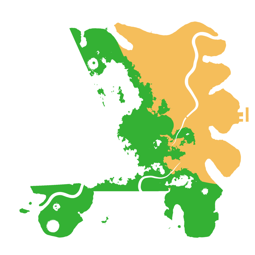 Biome Rust Map: Procedural Map, Size: 3600, Seed: 834278582